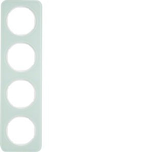 Berker - Abdeckrahmen Rahmen Glas/pows 10142109 4fach