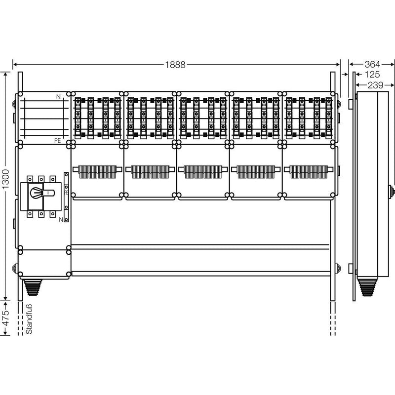 Hensel - Verteilerschrank für Energieversorgung Ladeverteiler Mi EV 22kW 20000 f.20 Ladep. a 22kW