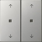 Gira - Abdeckung/Bedienelement für Installationsschalterprogramme Wippe 2-fach 5386600 Edelstahl