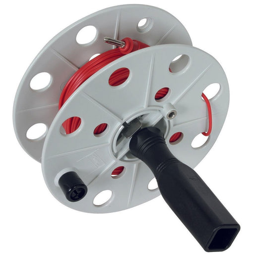 DEHN - Zubehör/Ersatzteile für Erdung und Blitzschutz Drahthaspel K-grau B40mm DHK40BSML075L25MRT 25m Litze rot − 1 Stück by 
