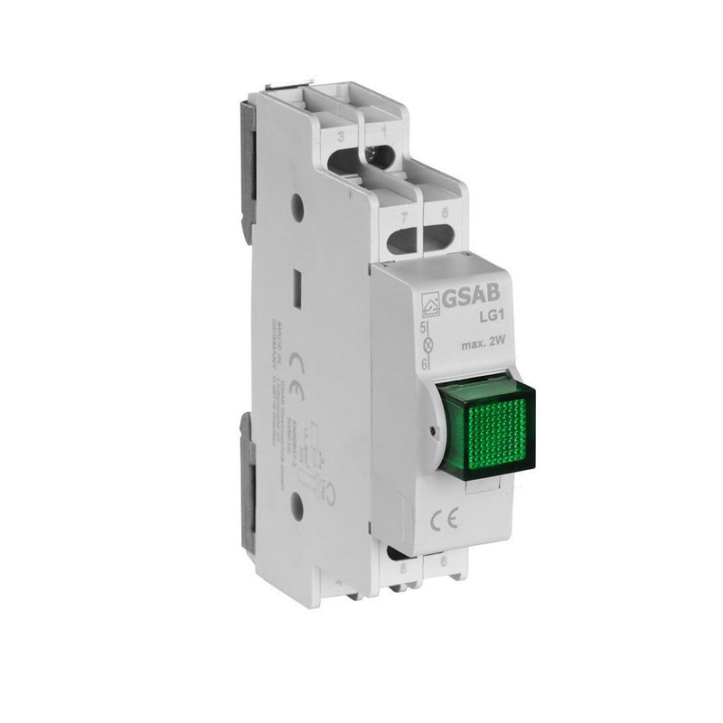 GSAB Elektrotechnik - Leuchtmelder Reiheneinbau Lichtsignal gruen als REG grün