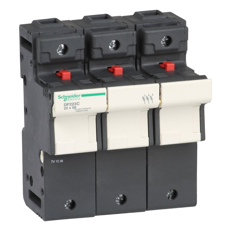 Schneider Electric - Halter für zylindrische Sicherung Sicherungshalter DF223C 125A 3p 22x58mm − 2 Stück