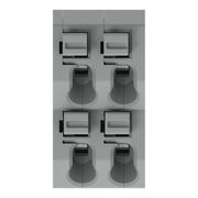 WAGO - Leiterplattenklemme DoppelstockLeiterplattenk. 250-702 Drücker,1,5mm²,gr − 66 Stück