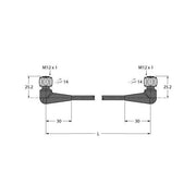 Turck - Konfektioniertes Sensor-Aktor-Kabel Verbindungsleitung WKH4.5-50-WKH4.5/TFG TPE