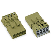 WAGO - Steckverbinder für steckbare Gebäudeinstallation Stecker 4-polig 890-274 hellgrün − 50 Stück