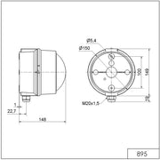 Werma - Dauerleuchte 89550000 12-240V bu
