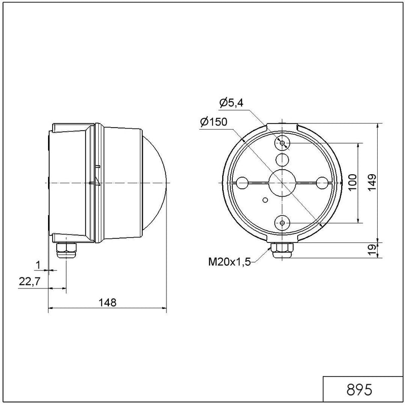 Werma - Dauerleuchte 89550000 12-240V bu