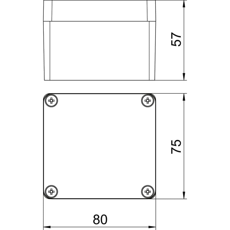 OBO Bettermann - Leergehäuse Aluminiumleergehäuse Mx 080705 CR3 Oberfl. beschichtbar