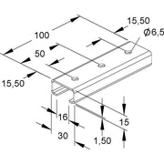 Niedax - Stiel/Profilschiene Ankerschiene 2970/3 SL − 3 Meter