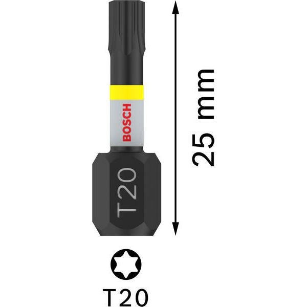 Bosch - Bit PRO Impact Bit, T20 2608522474 25 mm, 2-tlg