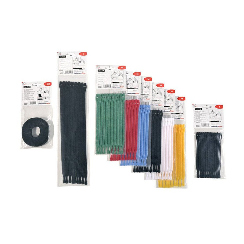 HellermannTyton - Kabelbinder Textie BK 1000x12,5 12,5mm/1m schwarz