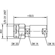 Telegärtner - Koax-Steckverbinder N-Kabelstecker AG/AG 100023892 50OhmG36 (1/4 ),SW20