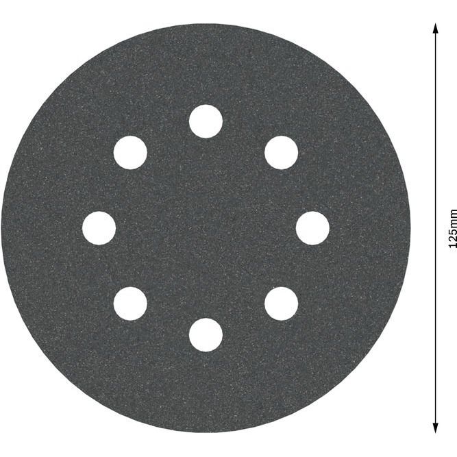 Bosch - Schleifpapier/Schleifvlies PRO F355 Schleifblatt, 125 2608605119 mm, 240, 5-tlg