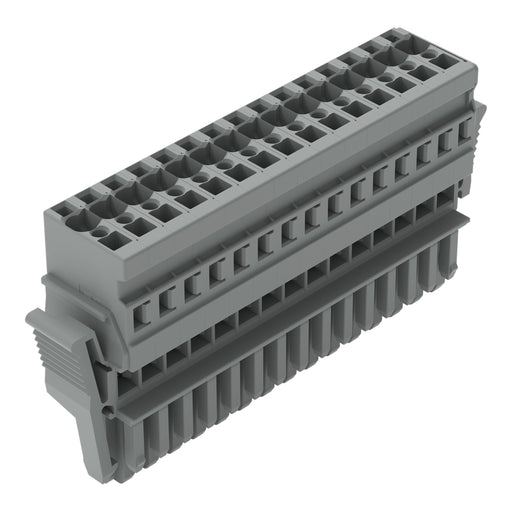 WAGO - Ein- und mehrpolige Klemmenleiste 1-Leiter-Federleiste 769-115/021-000 CAGE CLAMP,4mm²,grau − 10 Stück