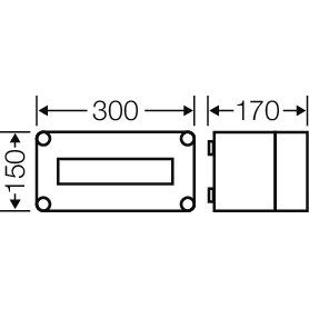 Hensel - Installationskleinverteiler Automatengehäuse Mi 1115 12TE − 1 Stück