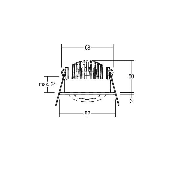 Brumberg Leuchten - Downlight/Strahler/Flutlicht LED-Einbaustrahler 33353253 3000K IP65