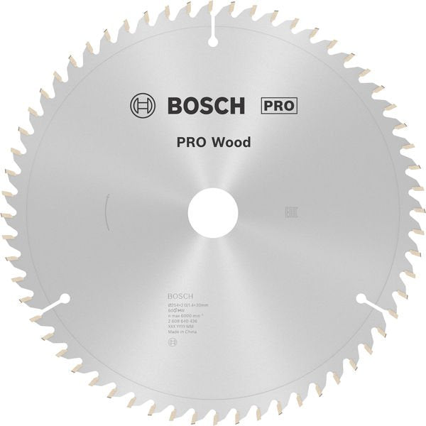Bosch - Kreissägeblatt PRO Wood Kreissägeblatt, 2608640436 254 x 2 x 30 mm, Z60