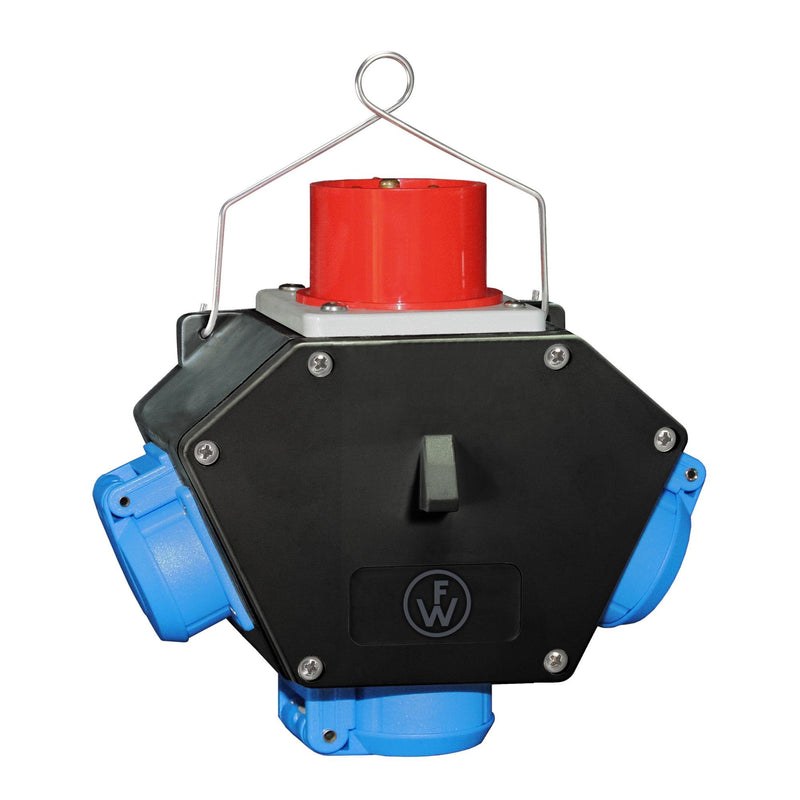 Walther Werke - CEE-Steckdosen-Kombination (IEC 60309) Vollgummi X-BoxX 64X0001 16A, 3 Schutzk.s