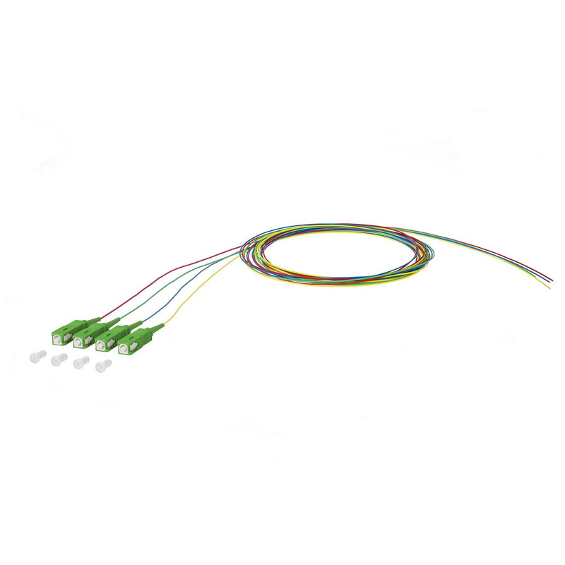 Metz Connect - LWL-Pigtail OpDAT Pigtail SC-APC 150Q1CA0020E4 OS2 4 Farben − 4 Stück