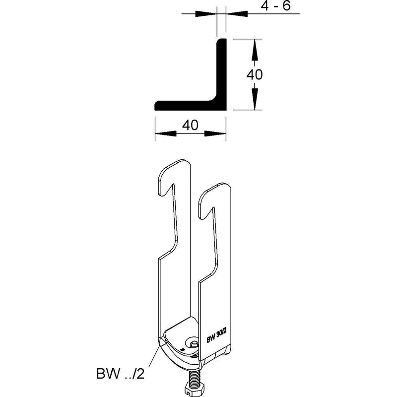 Niedax - Bügelschelle BW 12/2 − 100 Stück