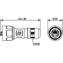 Telegärtner - Modularer Steckverbinder STX V1 RJ45 Steckerset 100007459 AWG24-27 Cat.6