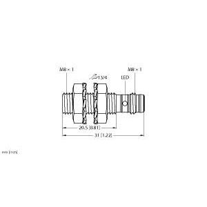 Turck - Induktiver Näherungsschalter Sensor BI2-EG08K-AP6X-V1131 induktiv − 1 Stück