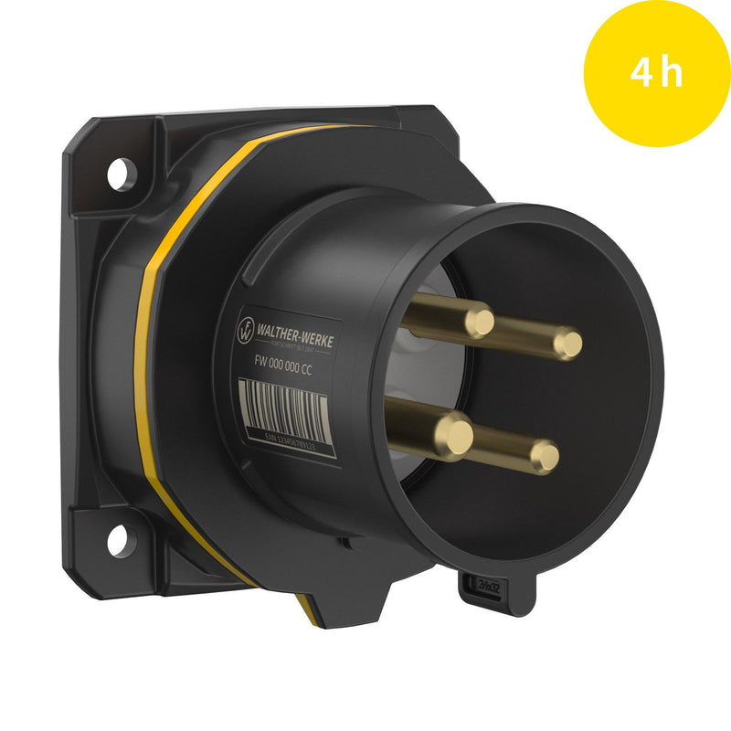 Walther Werke - CEE-Gerätestecker (IEC 60309) CEE NEO Anbaugerätestecker FW630404CC gerade 32A 4P 4h