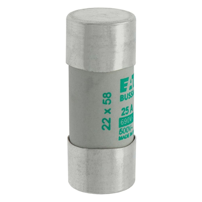 Eaton - Zylindrische Sicherung Sicherungseinsatz Nieders. CYLINDRICA#C22M25 25A AC 690V 80kA − 10 Stück