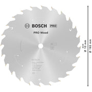 Bosch - Kreissägeblatt PRO Wood cordless 2608837679 Kreissägeblatt 165 x