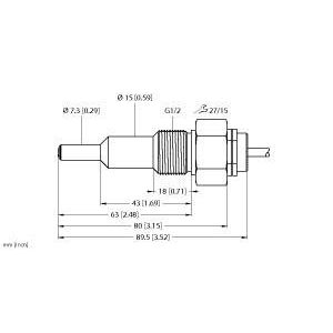 Turck - Durchflussüberwachungsgerät Eintauchsensor FCSG1/2A4NAEX/AL065 − 1 Stück