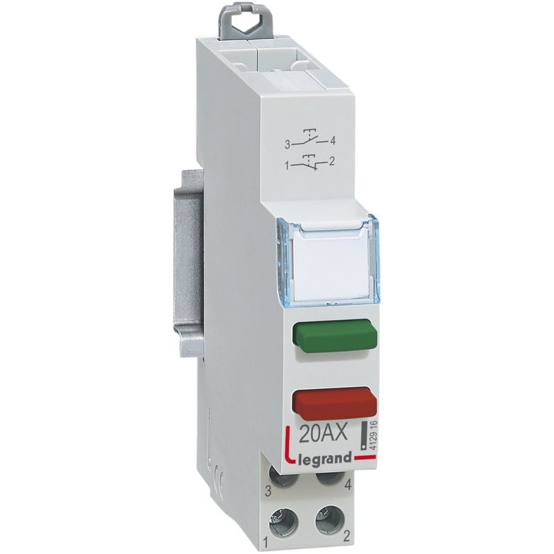 Legrand - Taster für Reiheneinbau Reiheneinbautaster Legrand 412910 20A 2S 230V