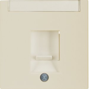 Berker - Einsatz/Abdeckung für Kommunikationstechnik Zentralstück 1-fach ws/gl 11708982 m.Staubschutzschieb