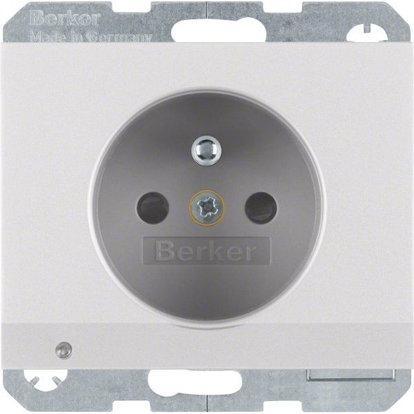 Berker - Steckdose Alu 6765107003 m.Schutzkontaktstift