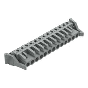 WAGO - Leiterplattensteckverbinder THT-Federleiste abgewink. 232-243/039-000 Rastermaß 5mm,grau − 25 Stück