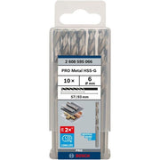 Bosch - Bohrer PRO Metal HSS-G 2608595066 Spiralbohrer 6 x 57