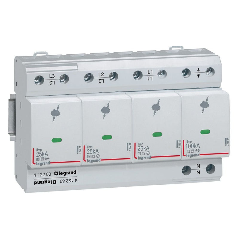 Legrand - Überspannungsableiter für Energietechnik/Stromversorgung Kombiableiter Legrand 412283 Typ 1+2, 3+1