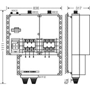 Hensel - Sicherungskasten Verteiler 2x3xNH 1 Mi AS 6242 S 250A 5-pol.Sch.250A