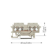 WAGO - Durchgangs-Reihenklemme 4-Leiter-Durchgangsklemme 279-990 Ex e II geeignet − 100 Stück