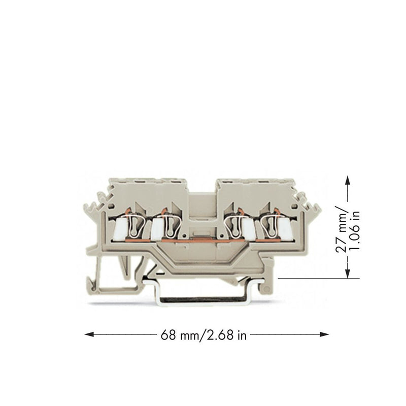 WAGO - Durchgangs-Reihenklemme 4-Leiter-Durchgangsklemme 279-990 Ex e II geeignet − 100 Stück