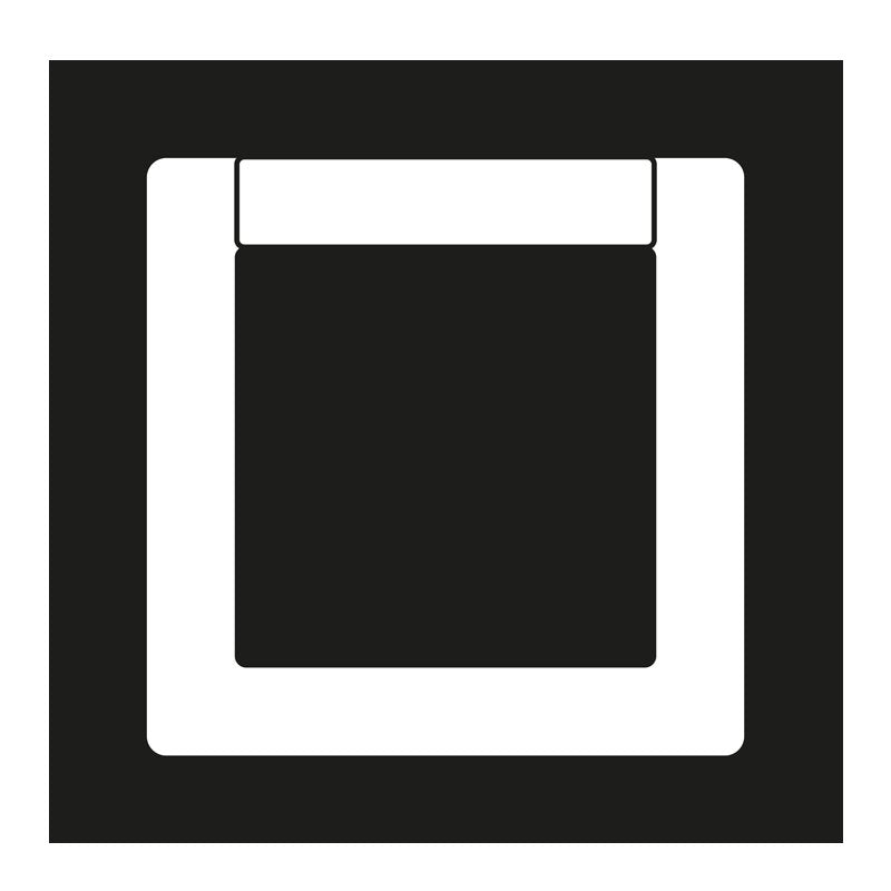 Jung - Abdeckrahmen Rahmen 1-fach aws ABAS 581 NA WW waage/senkrecht