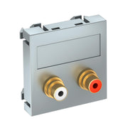 OBO Bettermann - Einsatz/Abdeckung für Kommunikationstechnik Multimediaträger MTG-2R F AL1 45x45mm alu lackiert