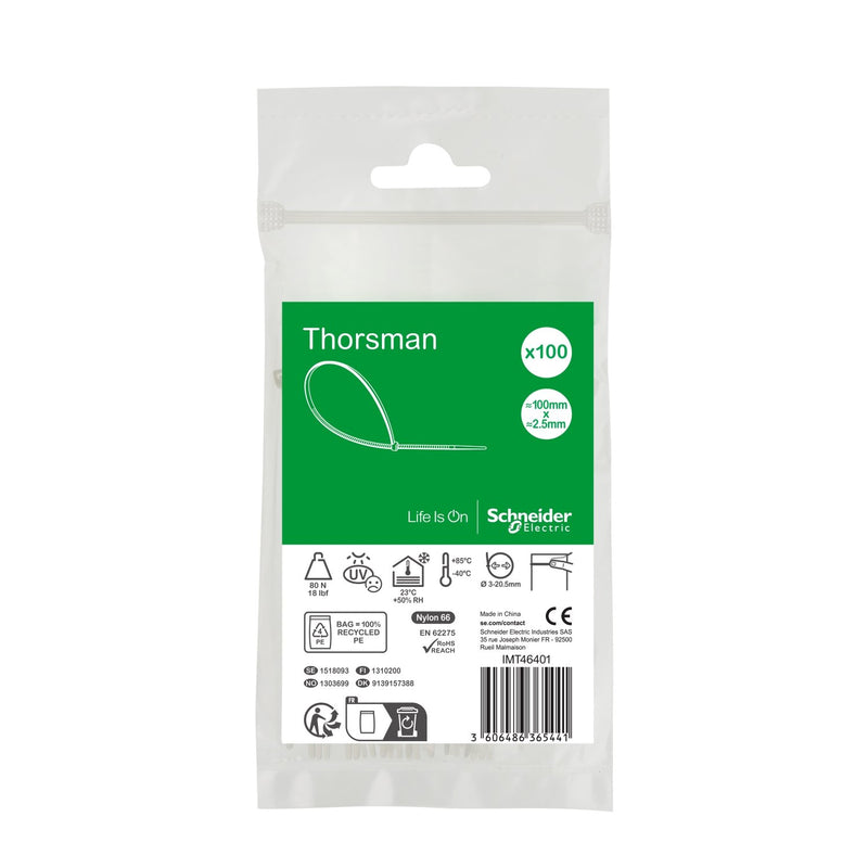 Schneider Electric - Kabelbinder Thorsman IMT46401 100x2,5mm VPE=100Stk