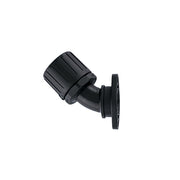 HellermannTyton - Kunststoff-Wellschlauch-Verschraubung Kunststoffverschraubung HG42-45FL-PA66-BK(2) 45Grd. schwarz − 2 Stück