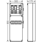 Hensel - Verteilerschrank für Energieversorgung Ladeverteiler Mi EV 43kW 0000 b. z. 3 Ladepunkte