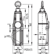 Schmersal - NOT-AUS-Seilzugschalter Seilzugschalter TQ 700-20