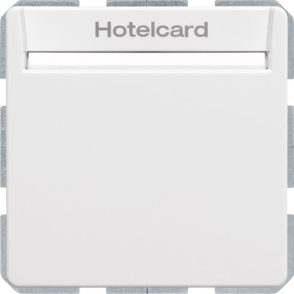 Berker - Taster Relais-Schalter Hotelcard 16406099 polarweiß samt