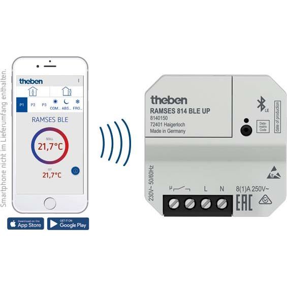 Theben - Raumthermostat/Uhrenthermostat Uhrenthemostat RAMSES 814 BLE UP