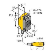 Turck - Einweg-Lichtschranke Opto-Sensor QS18VP6RBQ Einweglichtschranke