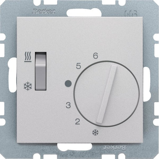 Berker - Raumthermostat Raumtemperaturregler 20291404 S.x/B.x, alu