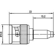 Telegärtner - Koax-Steckverbinder BNC Kabelstecker 100023312 cr/cr f.RG 316 (G7) − 5 Stück